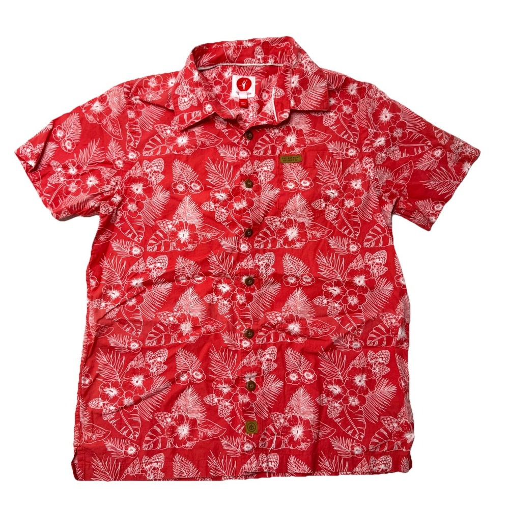 Ballast Point Brewing Co Toes On The Nose Men's Hawaiian Floral S‎ Red Shirt